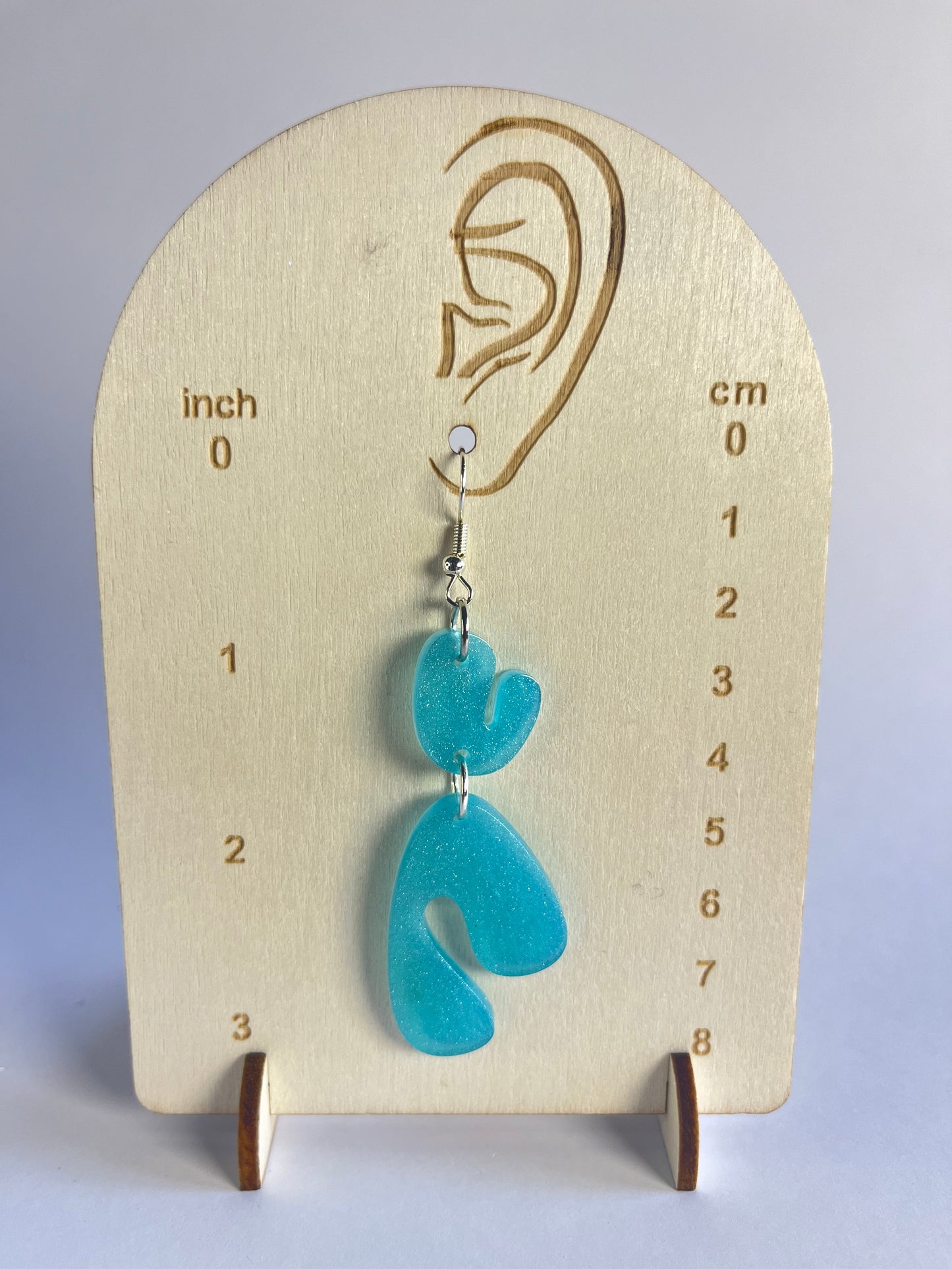 Don’t be Jelly - Blue Organic Shape Earrings