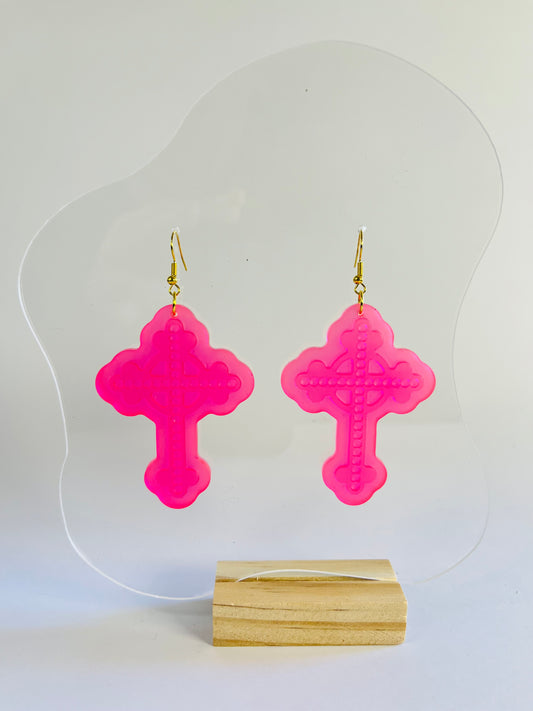 Don’t be Jelly - Ornate Cross Earrings