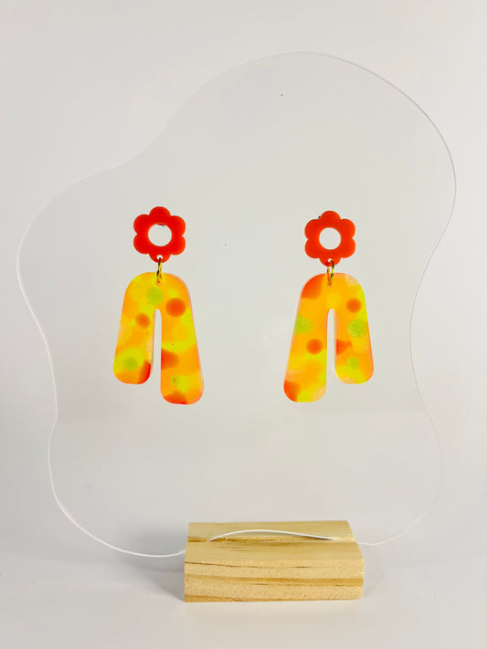 Don’t be Jelly - Organic Floral 70s Vibe Earrings