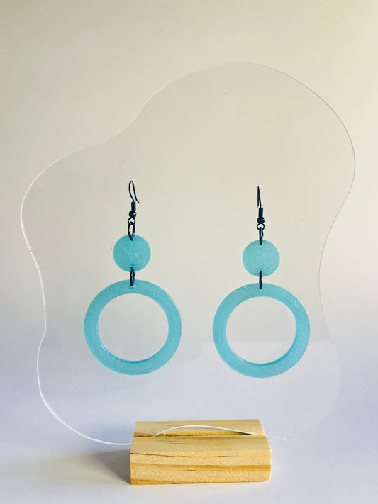 Don’t be Jelly - Blue Circle Earrings
