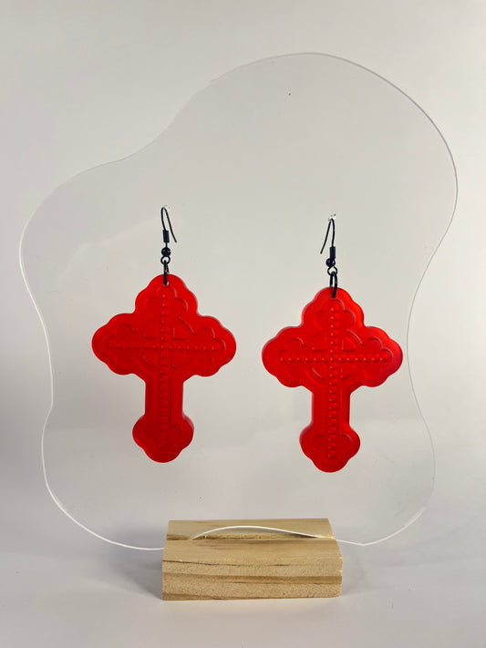 Don’t be Jelly - Ornate Cross Earrings